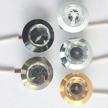 Five decorbites led spot light mini diamond crystal downlights in black silver gold and chrome finishes for home use