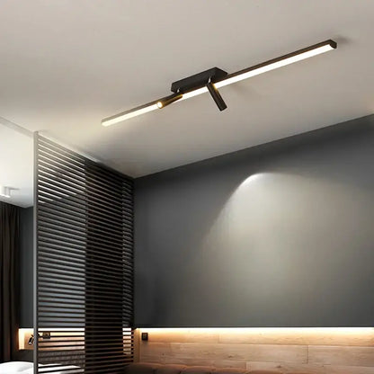 Modern black and brass decorbites led spotlight ceiling pendant light with adjustable spotlight for living room lighting