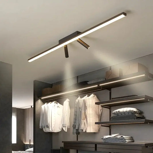 Modern minimalist decorbites led spotlight ceiling lamp with sleek rectangular design and two adjustable spotlights for indoor use
