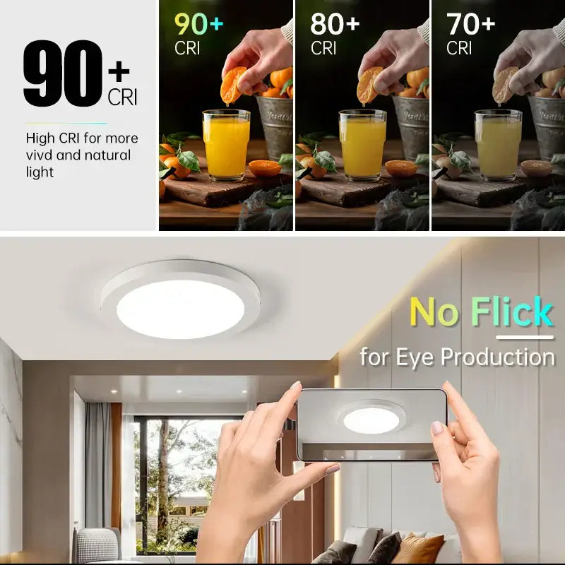 Circular white led ceiling light from decorbites led square collection with sleek modern design for kitchen decor