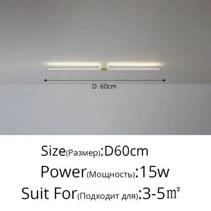 A sleek modern decorbites led strip ceiling light with a slim white bar and gold-toned central fixture for indoor use