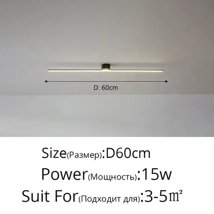 Decorbites led strip ceiling light with a sleek matte black fixture and warm white led strip for modern home lighting ambiance