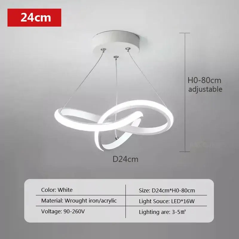 DecorBites™ LED Strip Modern Pendant Light for Home Decor Fixtures