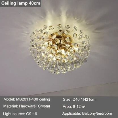 Gold-toned decorbites led sunflower floor lamp with spherical design and clear crystal droplets for living room elegance