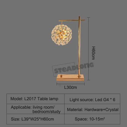 Gold-toned decorbites led sunflower floor lamp with spherical led sunflower crystal design for living room decor