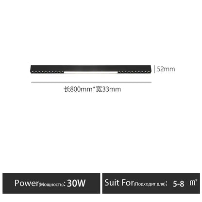 Black led surface mounted ceiling light strip 30w 800mm by 33mm for decorbites led surface applications