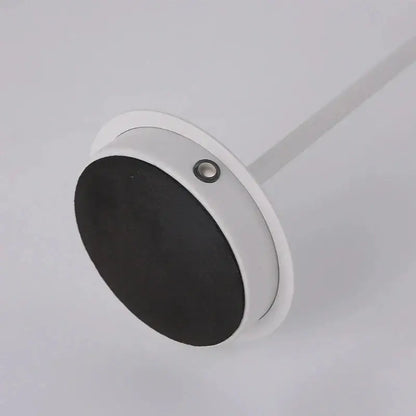 Decorbites™ led table lamp with white cylindrical body black diffuser and metallic screw detail for ambient lighting