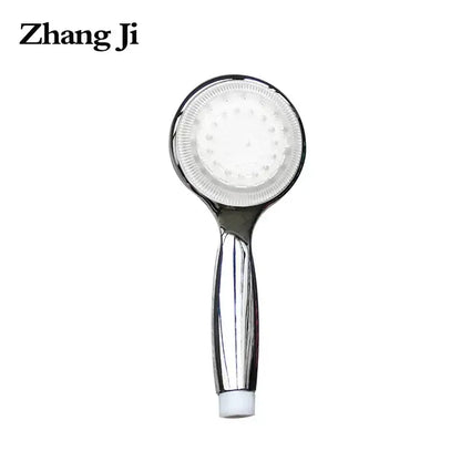 Chrome finished decorbites led temperature controlled shower head with super large panel and circular white spray face