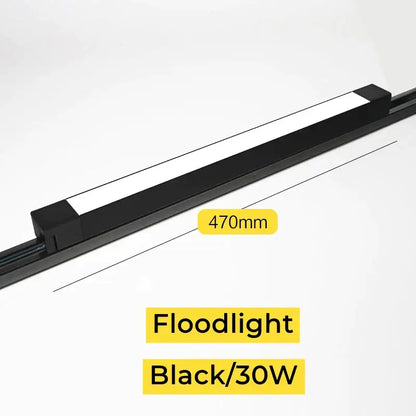 Black 30w floodlight with sleek rectangular design and smooth surface in decorbites led track lamps for modern lighting