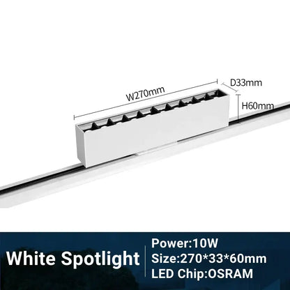 White decorbites led track light with osram led chip featuring modern adjustable grille spot design for linear lighting