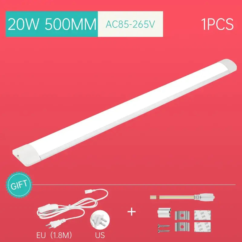 Decorbites™ white 20w led tube fixture 500mm with ac85-265v and eu/us power cords for living room lighting