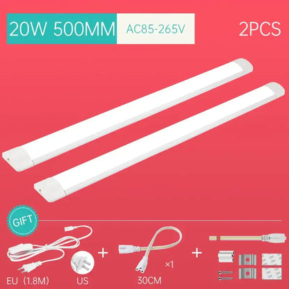 Decorbites™ white led tube light fixture 20w 500mm long for home kitchen bedroom cabinet indoor lighting