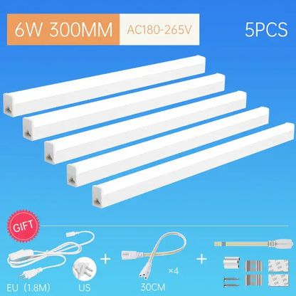 Decorbites™ white led tube light 6w 300mm long tube light fixture for kitchen bedroom cabinet indoor lighting