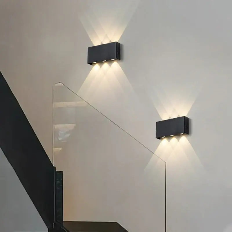 Two black rectangular led wall sconces from decorbites battery operated led wall sconce for modern lighting