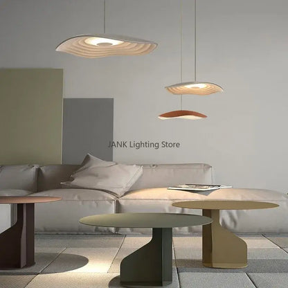 Modern decorbites lotus leaf chandelier with layered organic shapes and warm ambient glow nordic minimalist design
