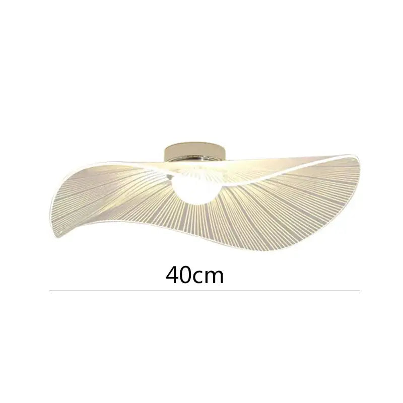Modern nordic pendant light decorbites lotus leaf led chandelier with translucent white panels and radial lines for living room