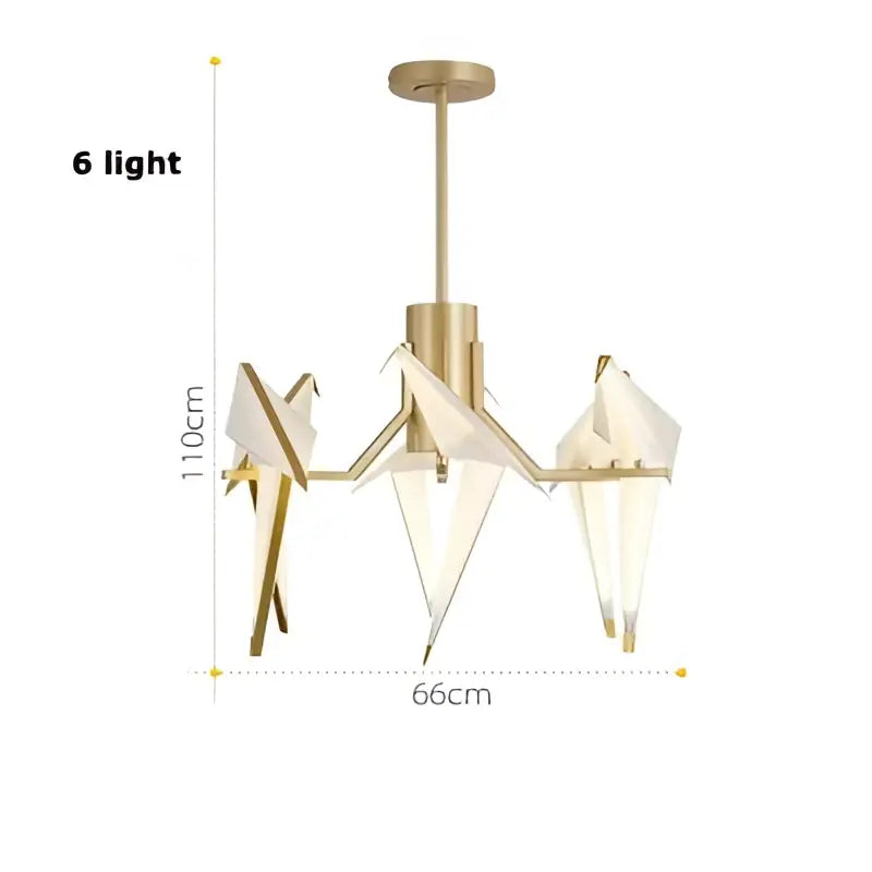 Decorbites love bird gold-toned iron acryl led wall sconce with six lights in modern minimalist design for bedroom corridor