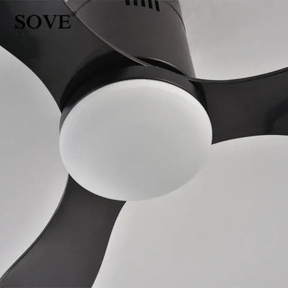 Black sove ceiling fan with frosted white light fixture from decorbites low floor modern led fan with remote control