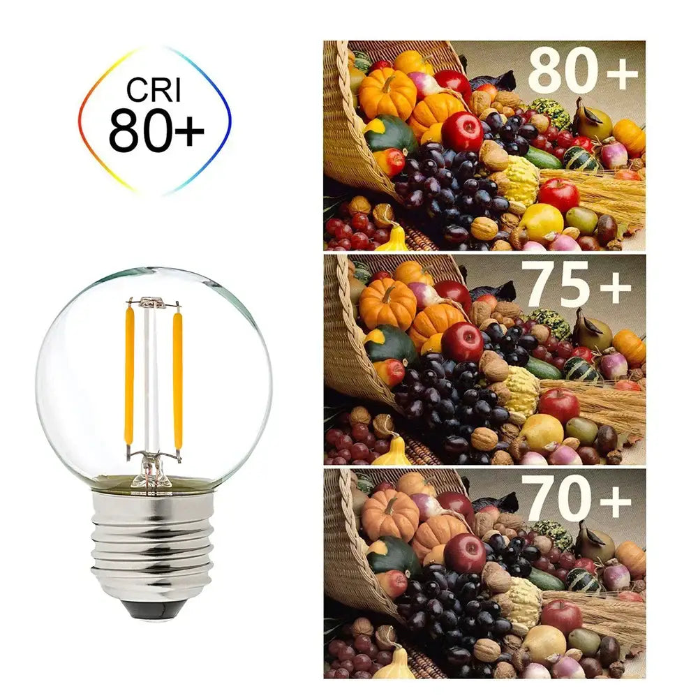 Clear glass decorbites low voltage led filament globe bulb with three yellow filaments and silver e26 e27 base