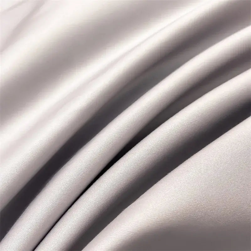 Silk-like silver-gray 1000tc egyptian cotton duvet cover with smooth lustrous finish from decorbites luxurious bedding set