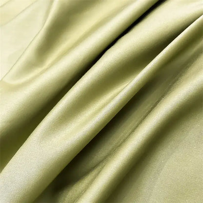 Decorbites™ luxurious 1000tc egyptian cotton duvet cover in soft olive green with satin-like sheen and gentle folds