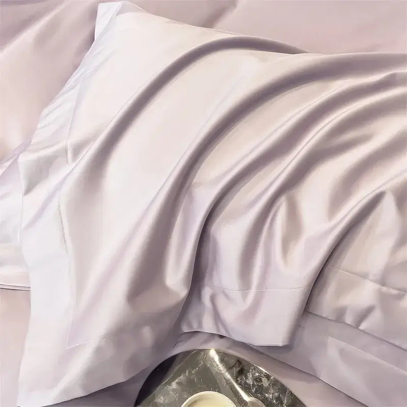 Lavender satin pillowcase from decorbites luxurious 1000tc egyptian cotton bedding set with smooth glossy finish