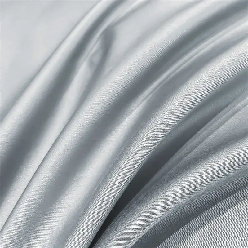 Silky silver piece duvet cover from decorbites™ luxurious egyptian cotton bedding set 1000tc with subtle vertical ribbing
