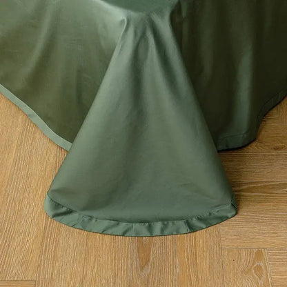 Olive green satin tablecloth with subtle sheen and hem for decorbites luxury egyptian cotton duvet cover set pieces pillowcases