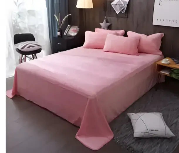 Pink satin duvet cover set with matching pieces pillowcases from decorbites luxury flamingo leaf cotton bedding