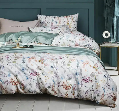 Decorbites™ luxury flamingo leaf duvet cover set with soft floral pattern includes pieces pillowcases 48*74cm in queen king size