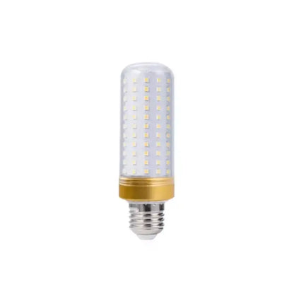 Clear glass corn-shaped led bulb with gold base and silver screw socket for DecorBites stained glass pendant light