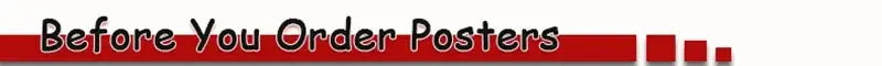 Red banner with black text before you order posters for decorbites madoka magica wall art puella magi madoka product details