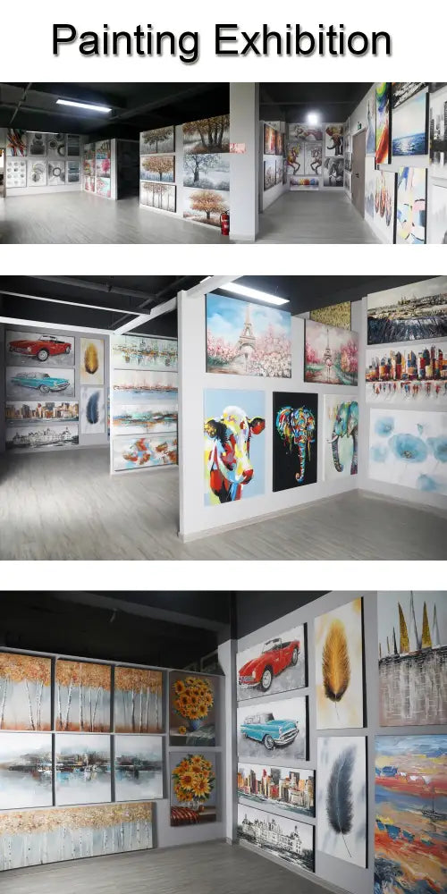 DecorBites™ Megadeth canvas poster wall art featuring vibrant paintings including colorful cows and rock music themes