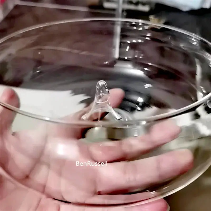 Clear glass bowl with small transparent handle for decorbites™ mini glass bottle terrarium kit home decor landscape glass