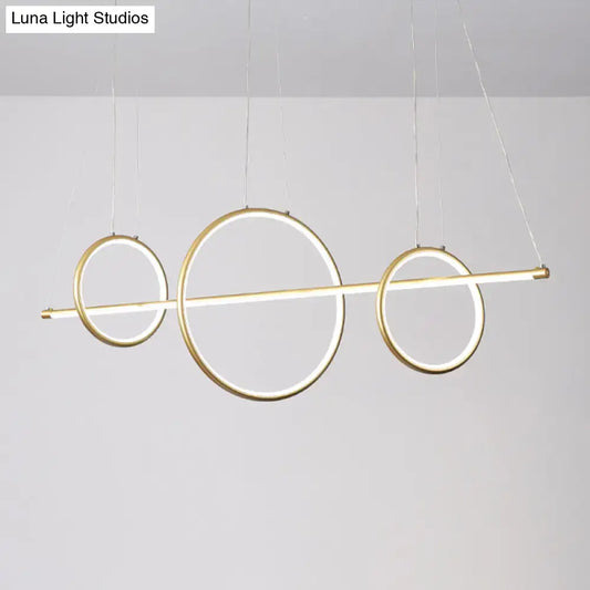 Decorbites minimalist acrylic led modern ceiling light pendant lamp in black gold with warm white light 110v-120v 220v-240v