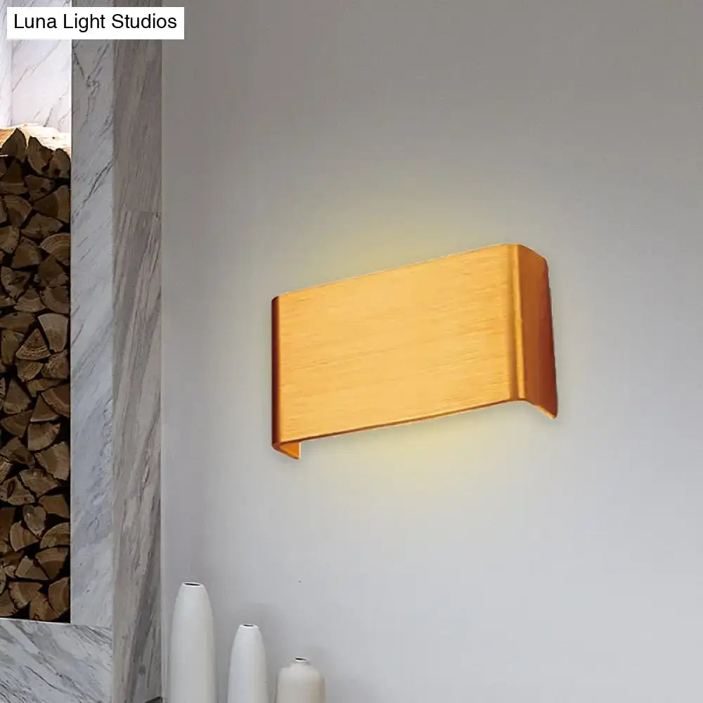 Modern gold finished wall sconce with sleek angular design for living room warm white wall lamp lighting