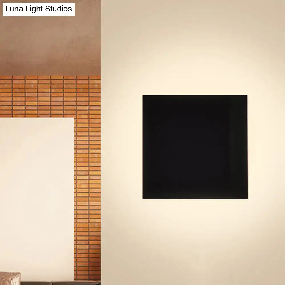 Minimalist black square wall washer light made of metal for stylish living room sconce lighting and wall washer use