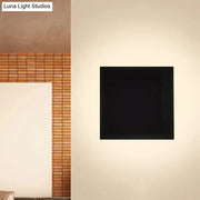 Minimalist black square wall washer light made of metal for stylish living room sconce lighting and wall washer use