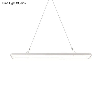 Decorbites minimalistic white led pendant light with acrylic shade and metallic cords for dining room warm white 110v-120v 220v-240v