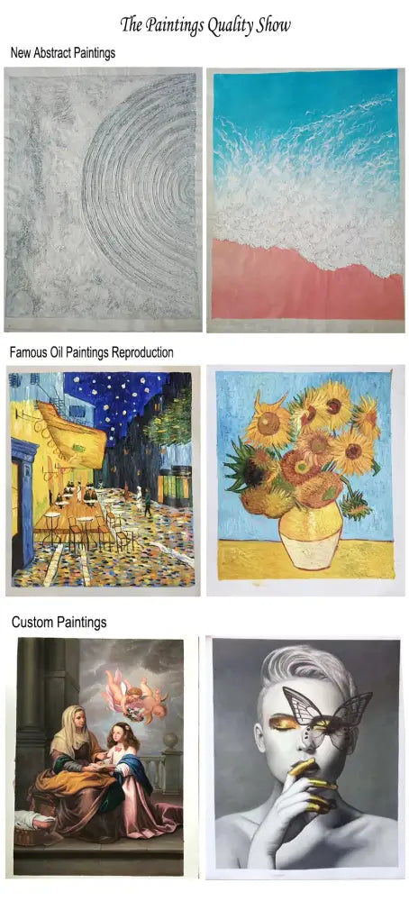The decorbites™ modern abstract 3d acrylic wall art set features six vibrant paintings including van gogh’s sunflowers for aesthetic room decoration with notable room decoration thickness