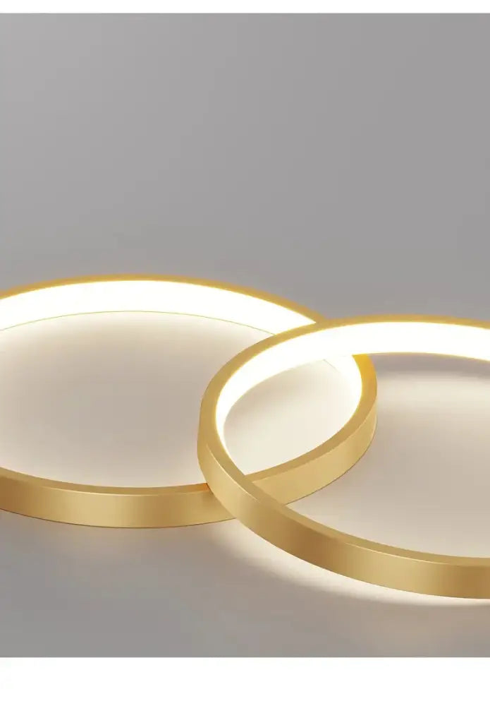 Decorbites™ modern black pendant light with gold-finished circular led ceiling light for living room dimmable use