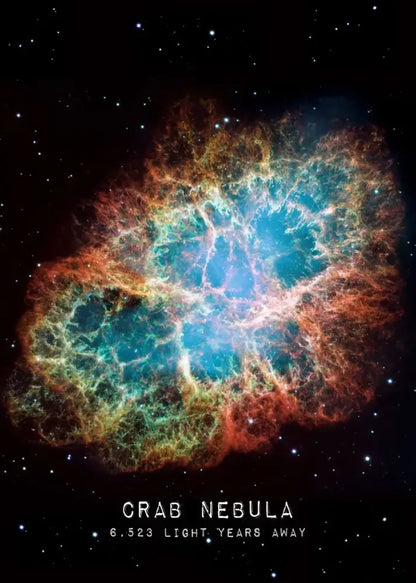 Decorbites modern galaxy canvas wall art piece featuring a vibrant cosmic nebula in blue teal orange and red hues