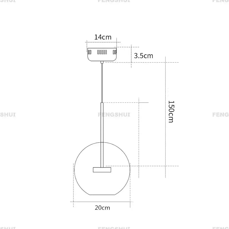 DecorBites™ modern led bubble chandelier with sleek circular shade and slender rod for contemporary decor led interiors