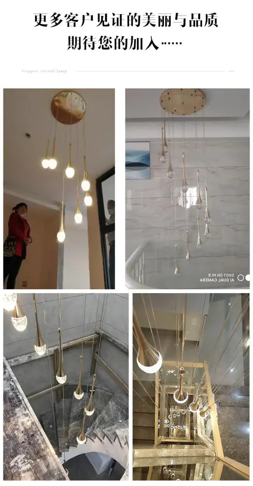 Decorbites modern led crystal chandelier featuring brass and crystal teardrop fixtures for elegant home decor
