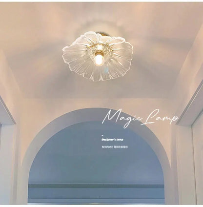 DecorBites™ modern Nordic ceiling lights with translucent glass petals and gold-toned e27 ceiling hardware