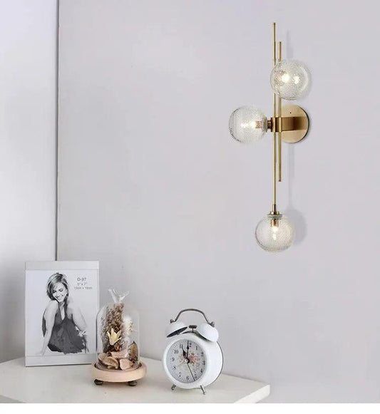 Modern Nordic Glass Wall Sconce by Adabella - Clear