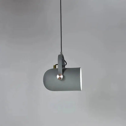 Gray cylindrical pendant hanging light with matte finish and metallic accents from decorbites™ modern nordic hanging lights