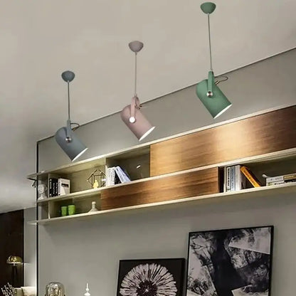 Decorbites modern nordic hanging lights with energy-efficient gray blush pink and sage green pendant lights above shelf