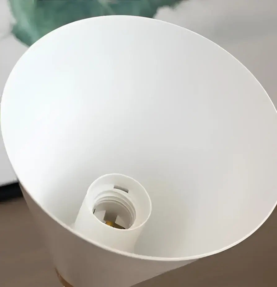 Decorbites™ modern nordic wall lamp with white conical matte lampshade and integrated bulb holder in nordic wall lamp style