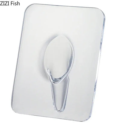 Clear plastic adhesive hook with a sleek transparent design for decorbites modern transparent square vase